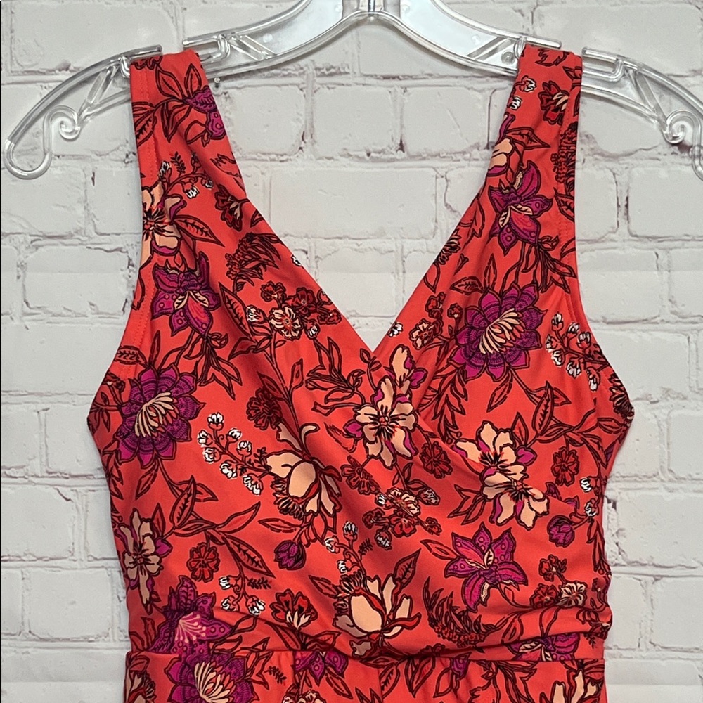Lands' End Floral Print Swim Dress - Picture 2 of 14